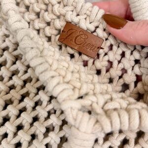 J.Crew Hand-Knotted Macrame Rope Tote Bag in Natural Color • Never Used